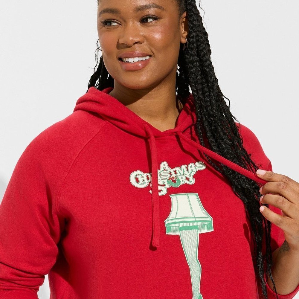 Torrid - A Christmas Story Cozy Fleece Hoodie in Jester Red